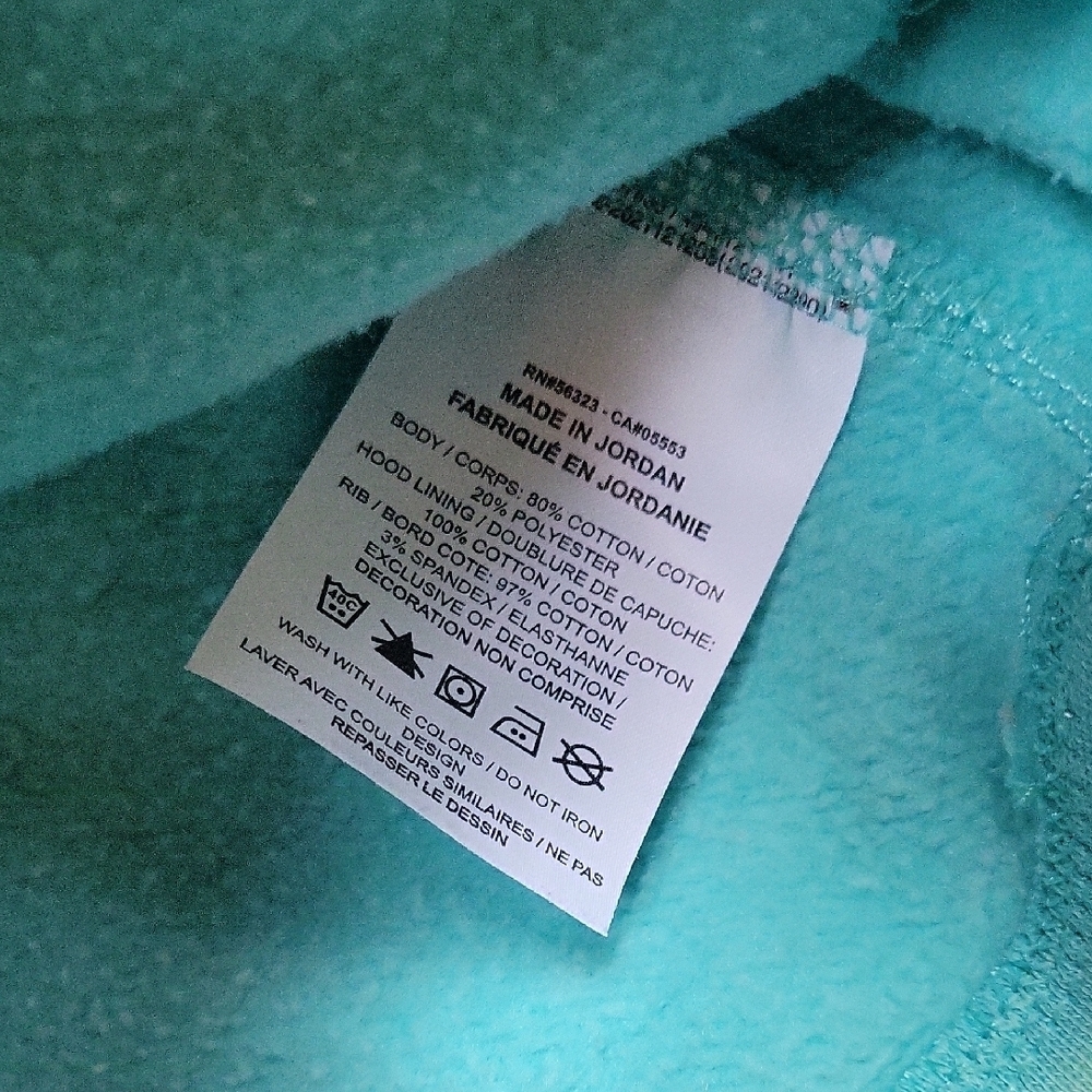 Nike Kids Turquoise Pullover Hoodie Sweatshrit Size Medium Casual Athletic - Picture 3 of 8